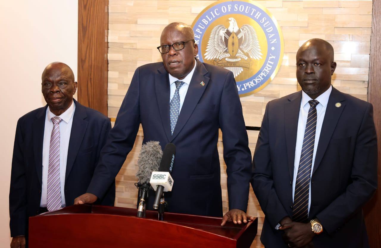 The Minister of General Education and Instruction, Hon. Dr. Kuyok Abol Kuyok, formally presented the 2025 National Primary Education Certificate (P8) examination results to H.E. President Salva Kiir Mayardit on Friday 27 February 2026.